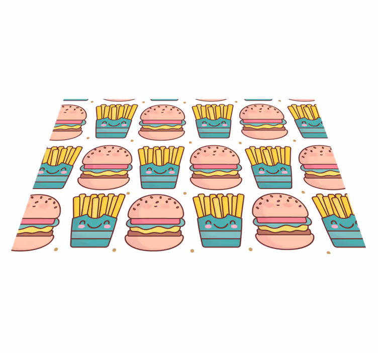 Tovaglietta americana infantile motivo hamburger felice - TenStickers