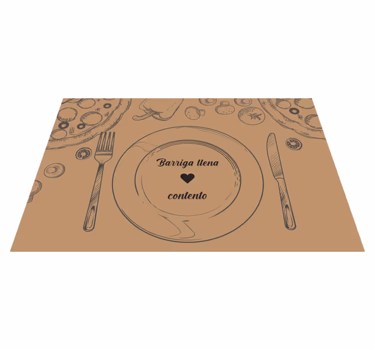 Tovaglietta americana originale piatto vuoto con cuore - TenStickers