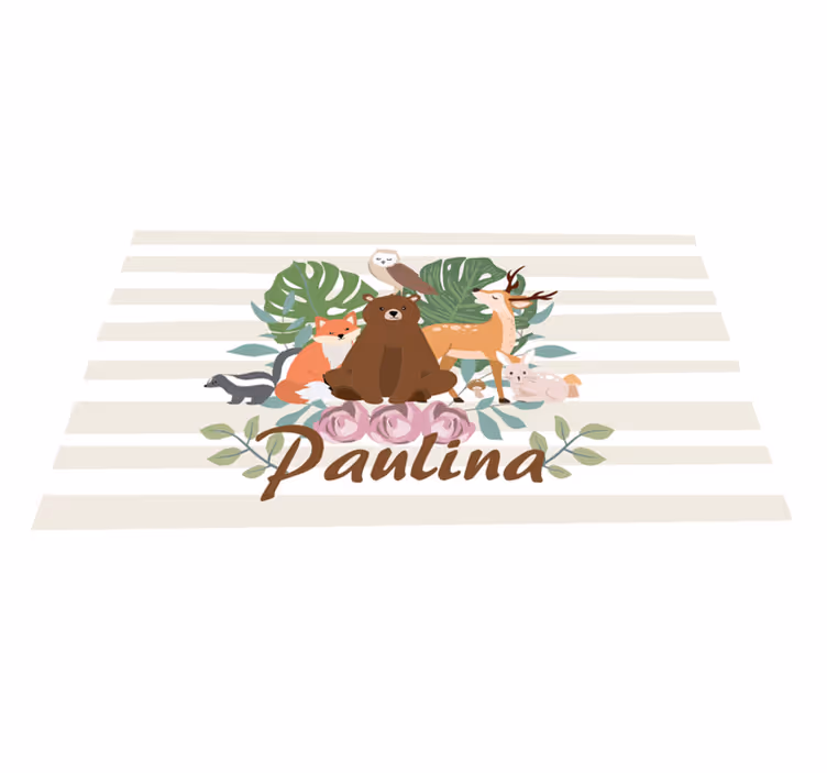 Tovaglietta americana infantile raduno di animali fantasiosi - TenStickers