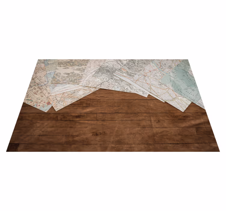 Tovaglietta americana strati di mappa vintage - TenStickers