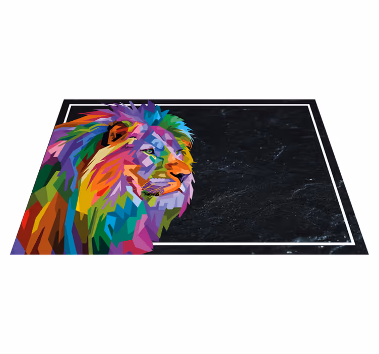 Tovaglietta americana originale volto di leone colorato - TenStickers