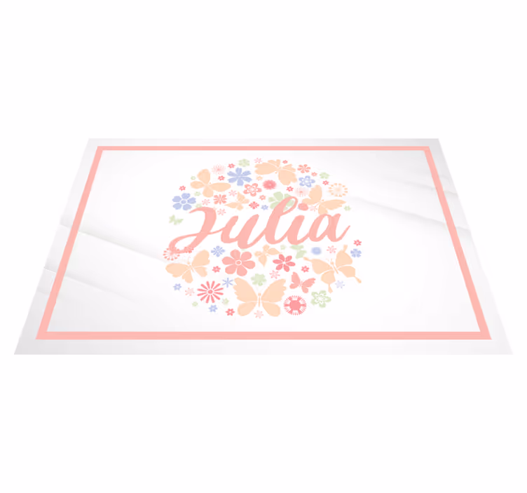 Tovaglietta americana con nome Cerchio di farfalle con nome - TenStickers