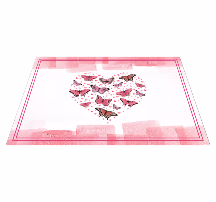 Tovaglietta americana moderna motivo farfalle cuore - TenStickers