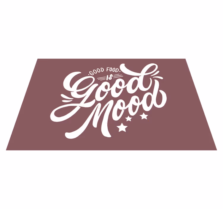 Tovaglietta americana frase buon umore alimentare - TenStickers