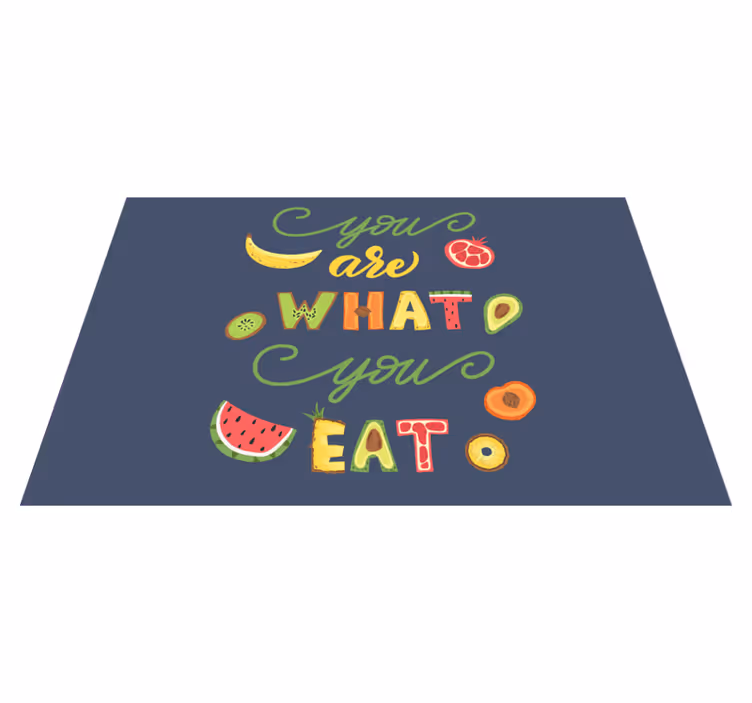 Tovaglietta americana frase citazione culinaria colorata - TenStickers
