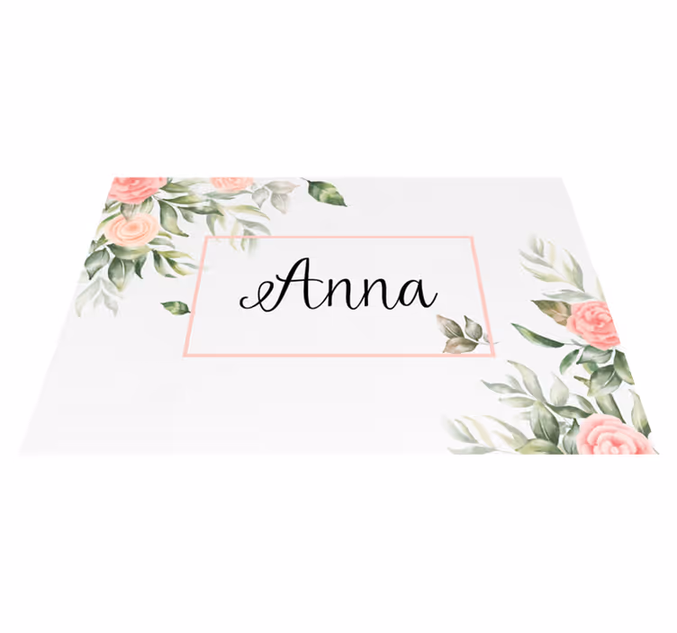 Tovaglietta americana con nome Bellissimi fiori ornamentali - TenStickers