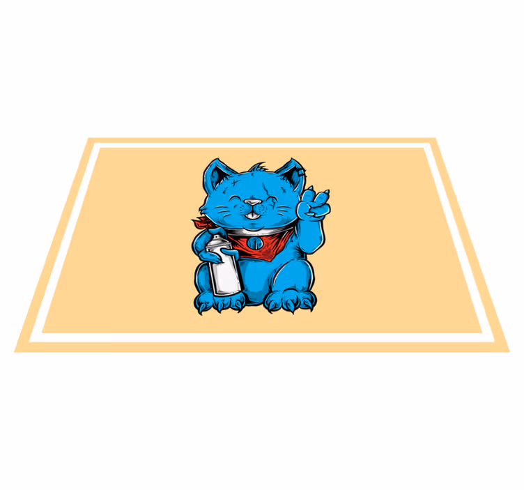 Tovaglietta americana infantile gatto blu allegro - TenStickers