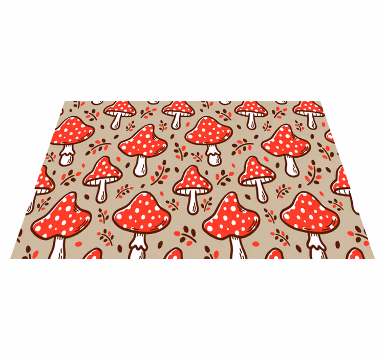 Tovaglietta americana originale funghi rossi a pois - TenStickers