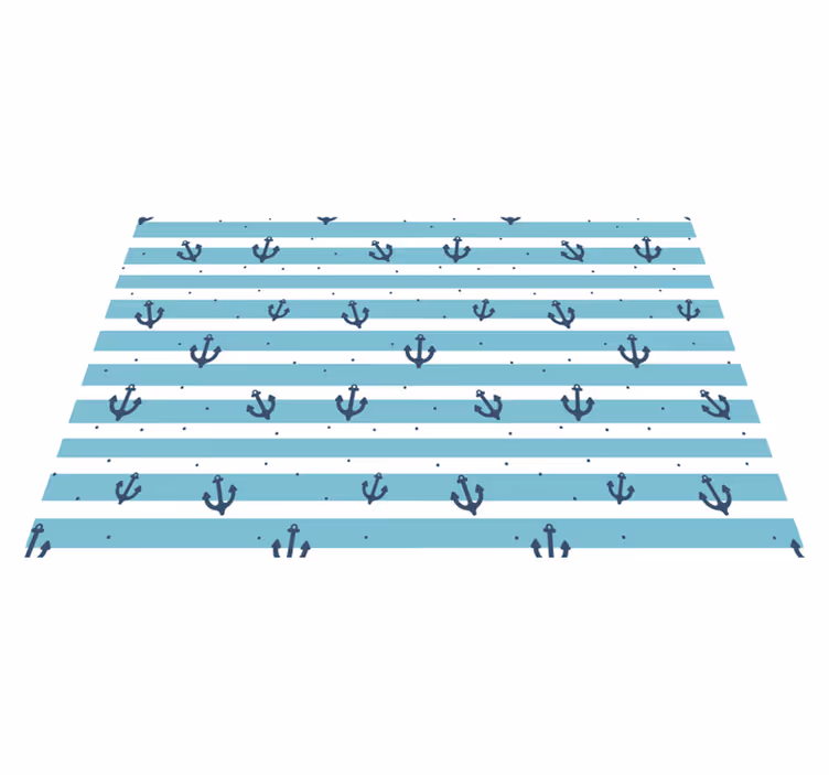 Tovaglietta americana originale a righe con ancore - TenStickers
