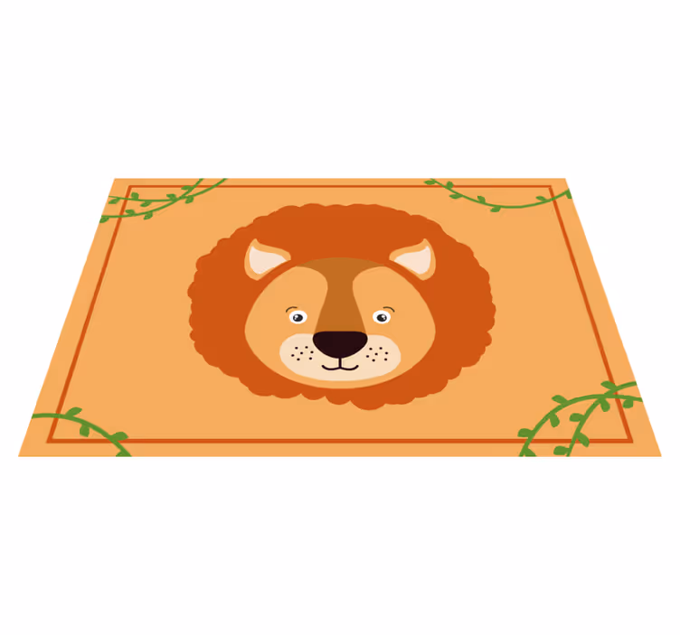 Tovaglietta americana infantile testa di leone carina - TenStickers
