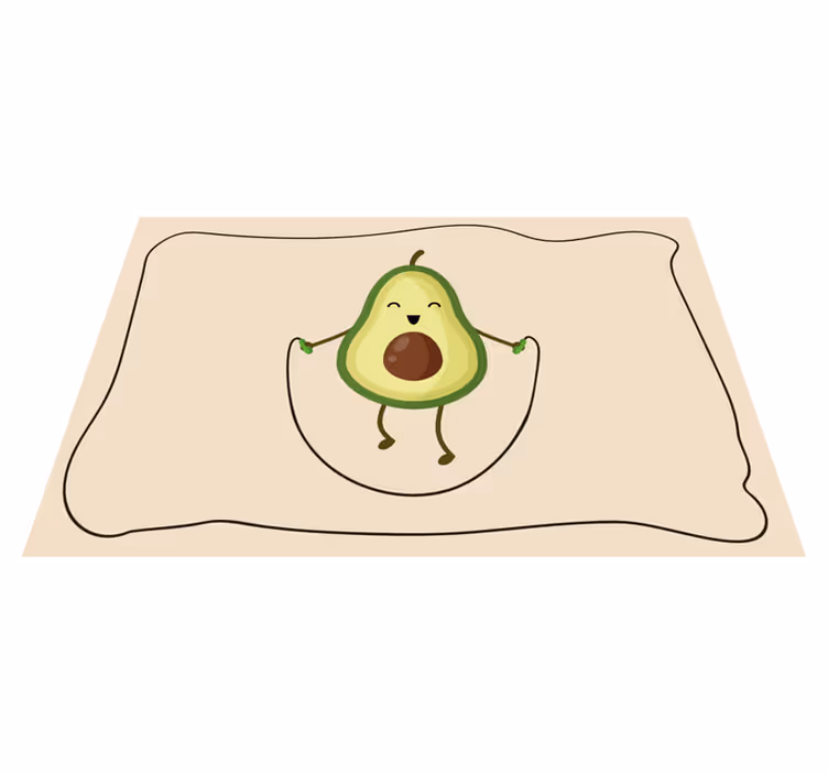 Tovaglietta americana infantile maglione avocado felice - TenStickers