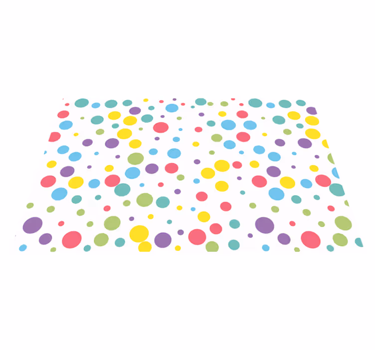 Tovaglietta personalizzata originale Motivo a pois colorati - TenStickers