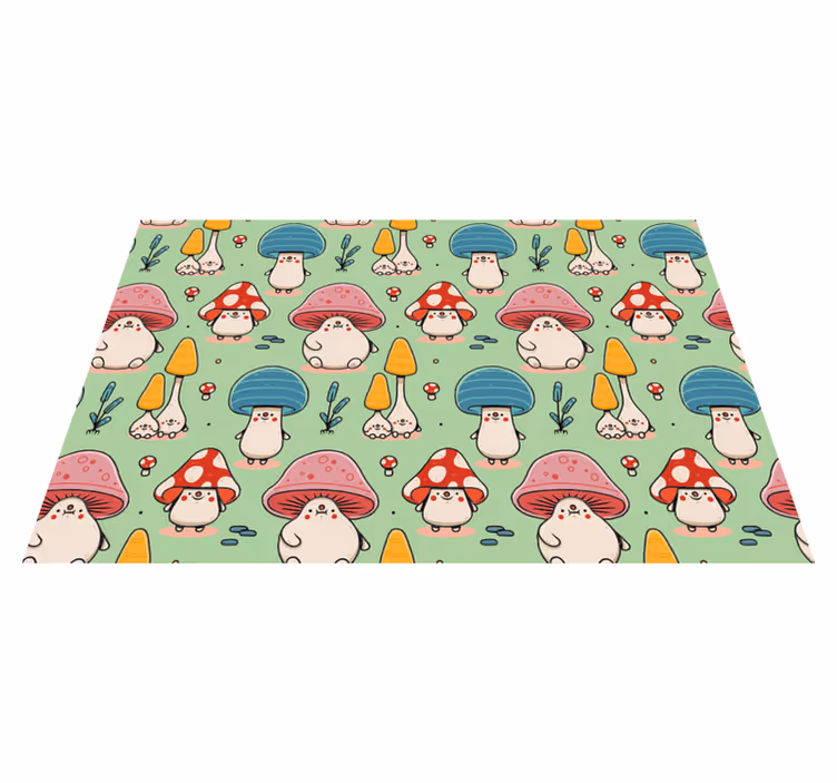 Tovaglietta americana infantile personaggi funghi carini - TenStickers
