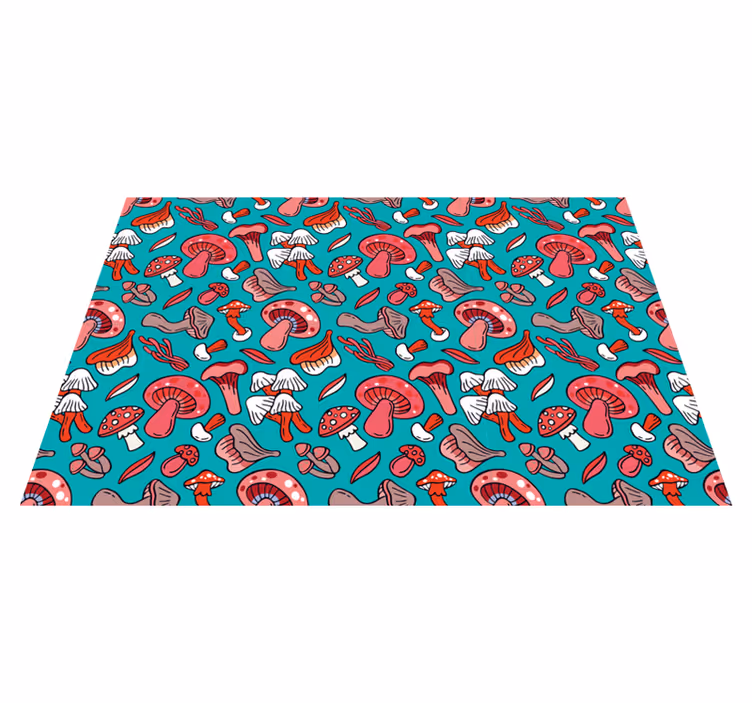 Tovaglietta americana originale concetto funghi vivaci - TenStickers