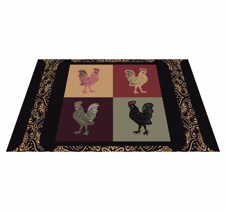 Tovaglietta americana originale con motivi di pollo vivaci - TenStickers