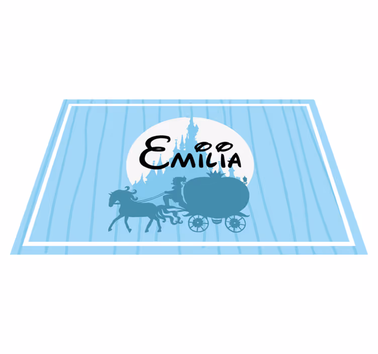 Tovaglietta americana infantile carrozza trainata da cavalli - TenStickers