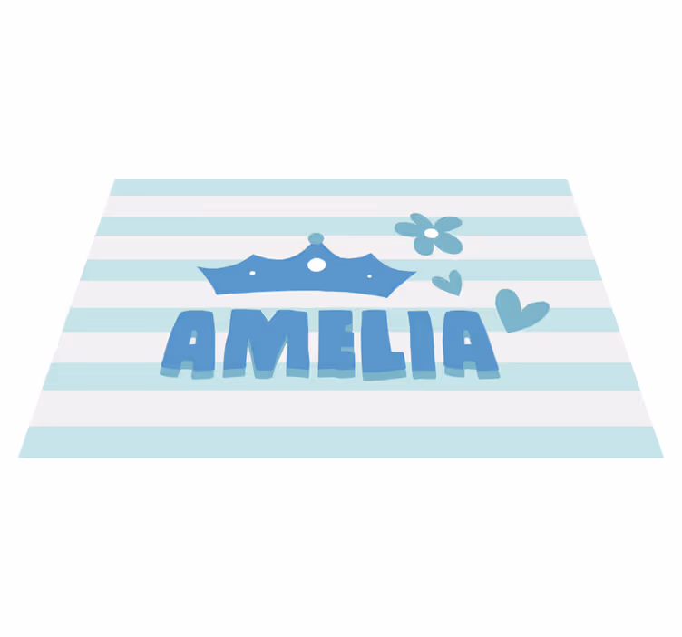 Tovaglietta americana infantile corona e nome - TenStickers