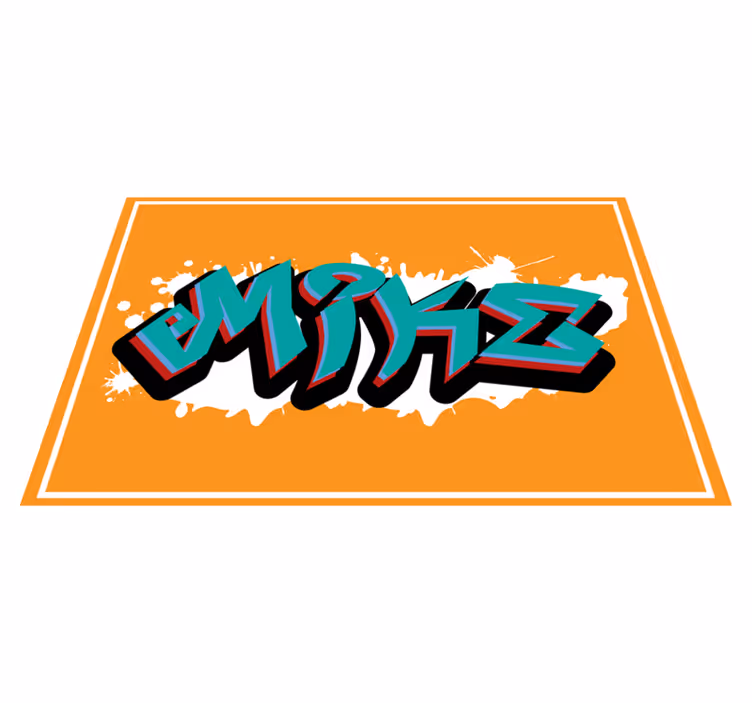 Tovaglietta americana con nome Graffiti del re in stile selvaggio - TenStickers