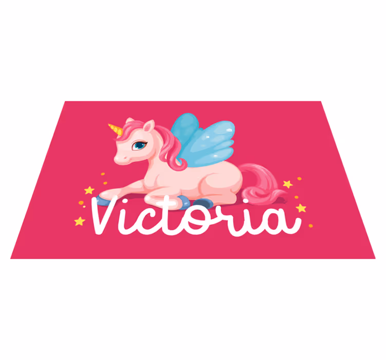 Tovaglietta in pvc con unicorno e nome - TenStickers