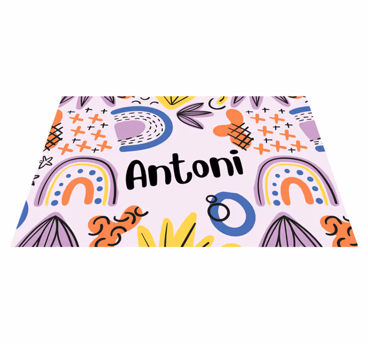 Tovaglietta americana infantile con motivi arcobaleno - TenStickers