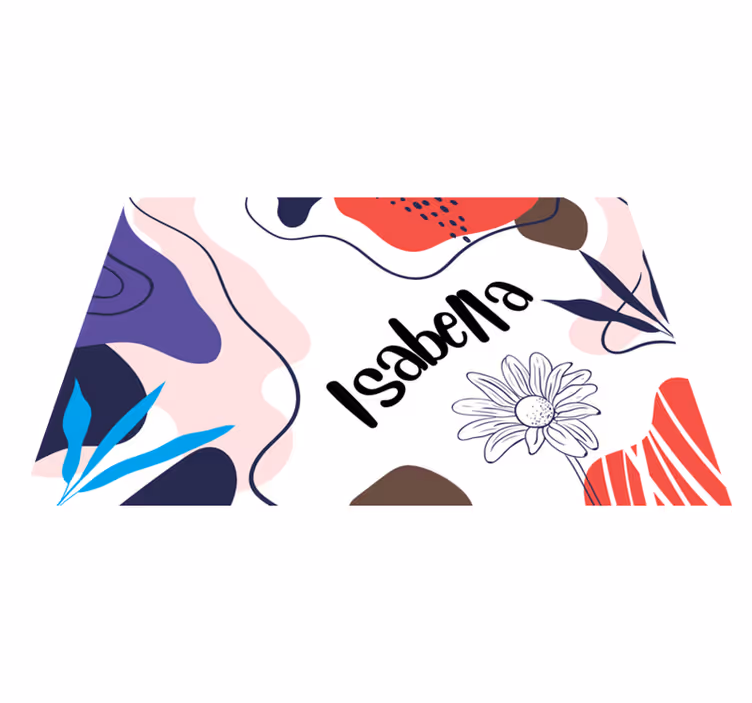 Tovaglietta americana con nome floreale astratto colorato - TenStickers