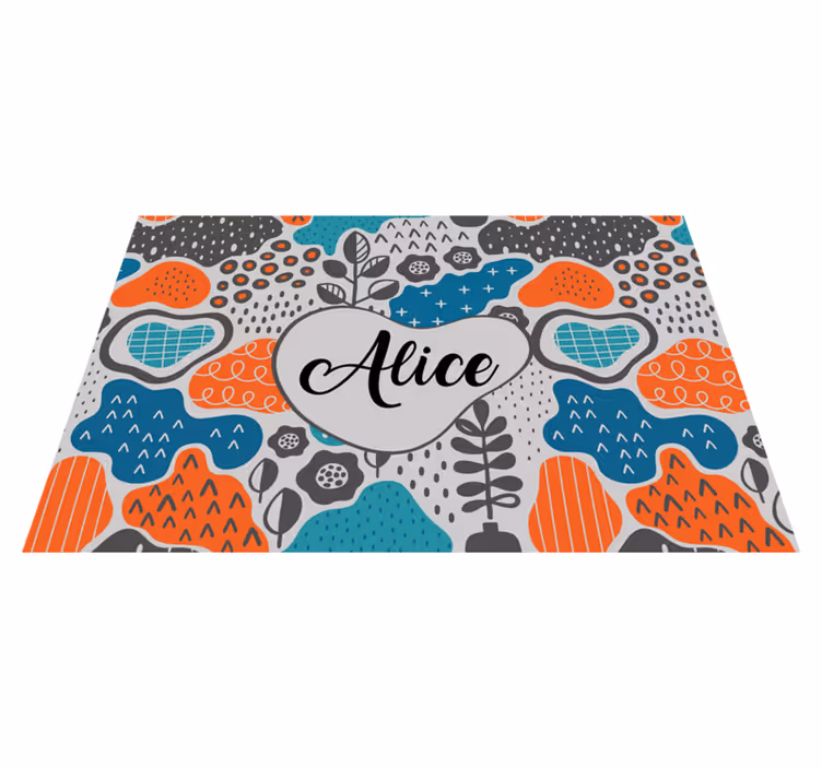 Tovaglietta americana con nome design giocoso - TenStickers