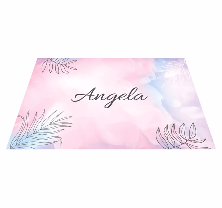 Tovaglietta americana con nome Arte vintage rosa chiaro - TenStickers