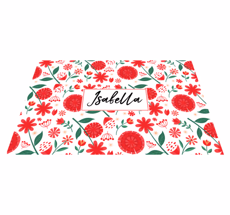 Tovaglietta americana con nome arte floreale nome - TenStickers