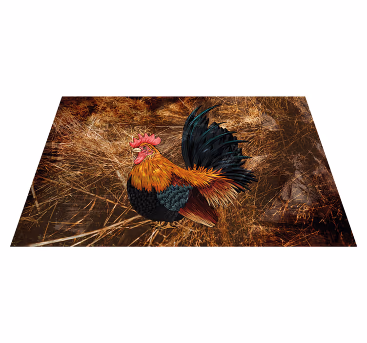 Tovaglietta americana originale arte del gallo vibrante - TenStickers