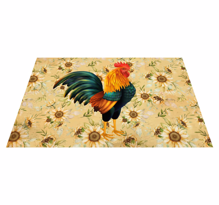 Tovaglietta americana originale centro tavola gallo colorato - TenStickers