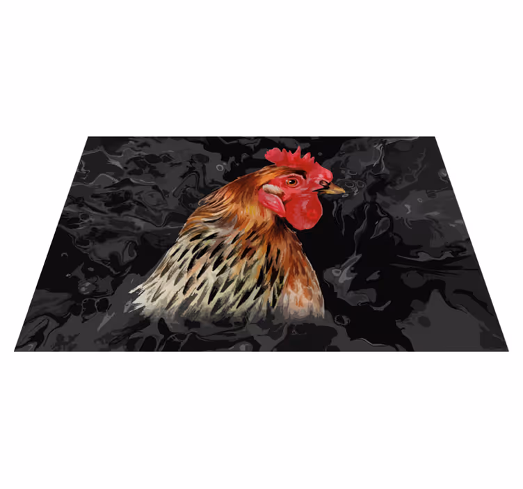 Tovaglietta americana originale ritratto di gallo colorato - TenStickers