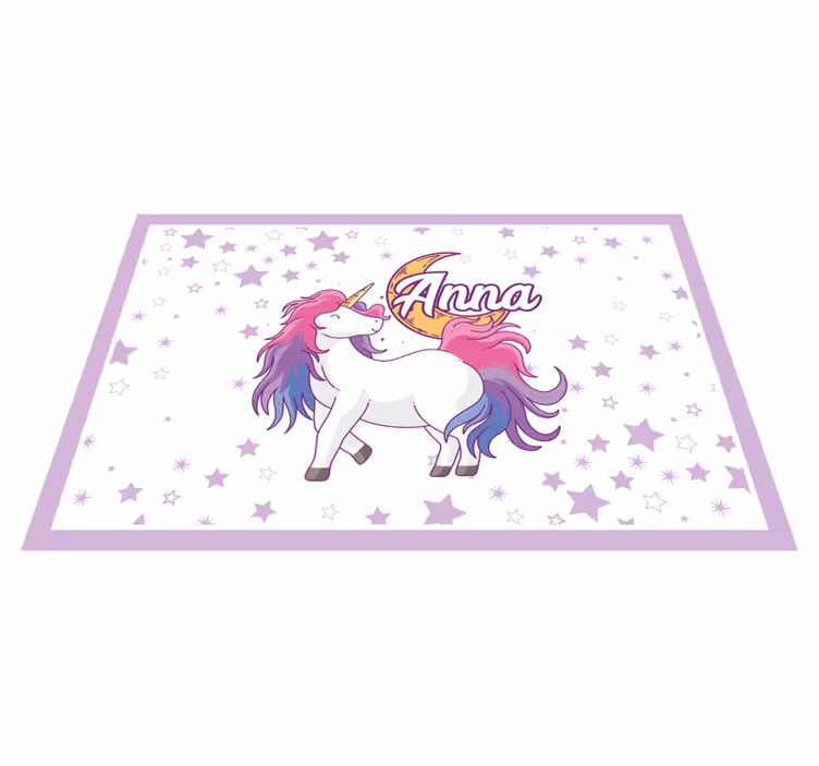 Tovaglietta americana infantile unicorno con stelle - TenStickers