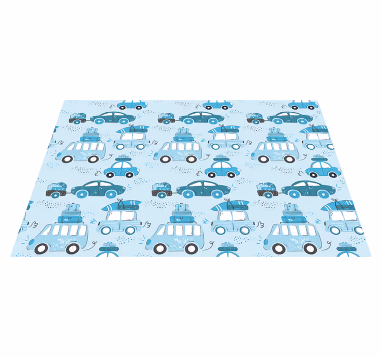Tovaglietta americana infantile auto con valigie - TenStickers