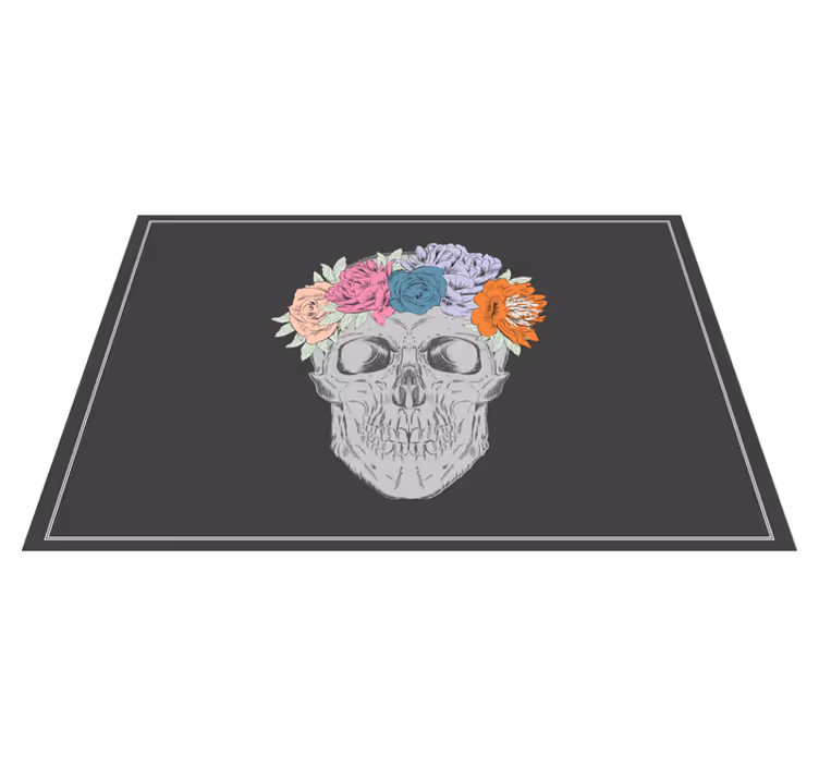 Tovaglietta americana originale corona di fiori teschio - TenStickers