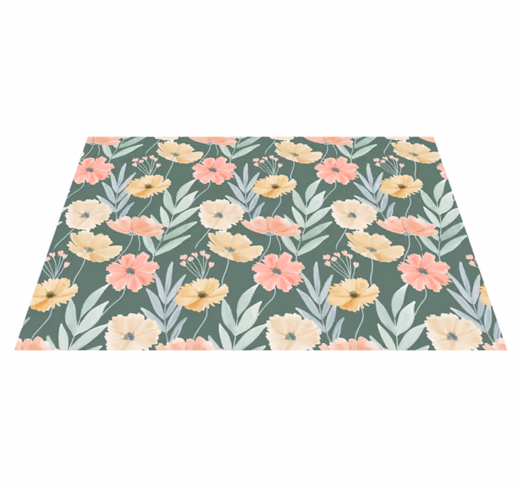 Tovaglietta americana originale con motivo floreale verde - TenStickers