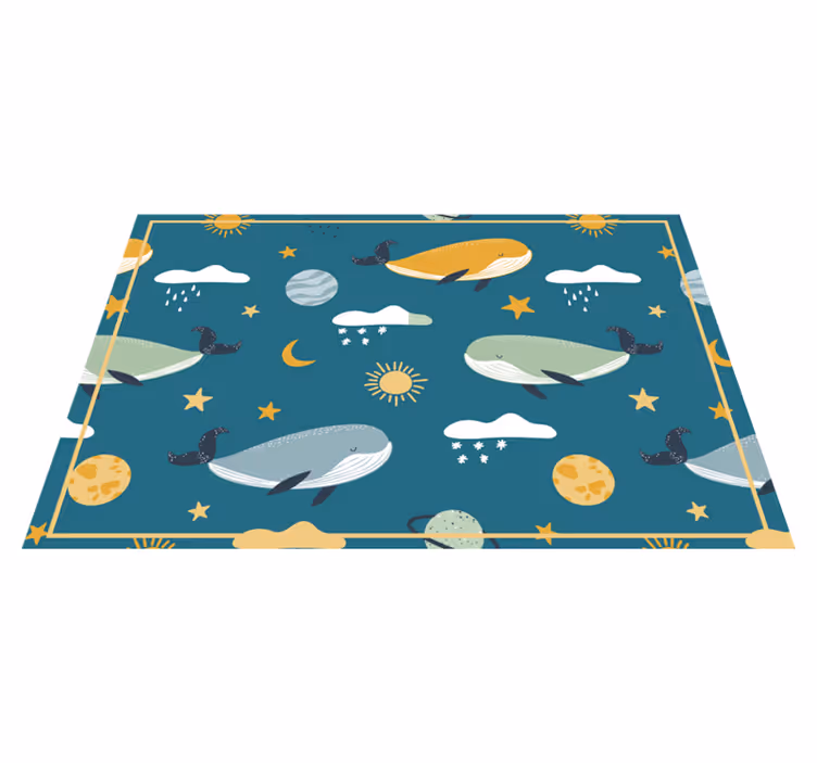 Tovaglietta americana infantile balene e motivi celesti - TenStickers