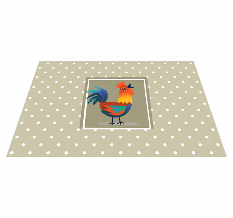 Tovaglietta americana infantile con gallo colorato - TenStickers