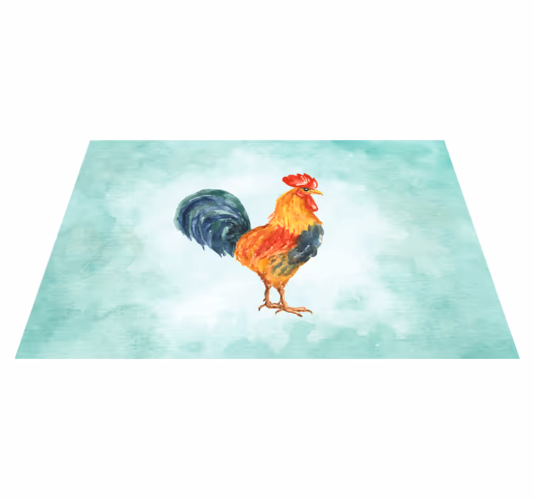 Tovaglietta americana originale illustrazione gallo colorato - TenStickers