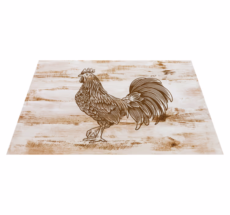 Tovaglietta americana moderna illustrazione gallo stiloso - TenStickers