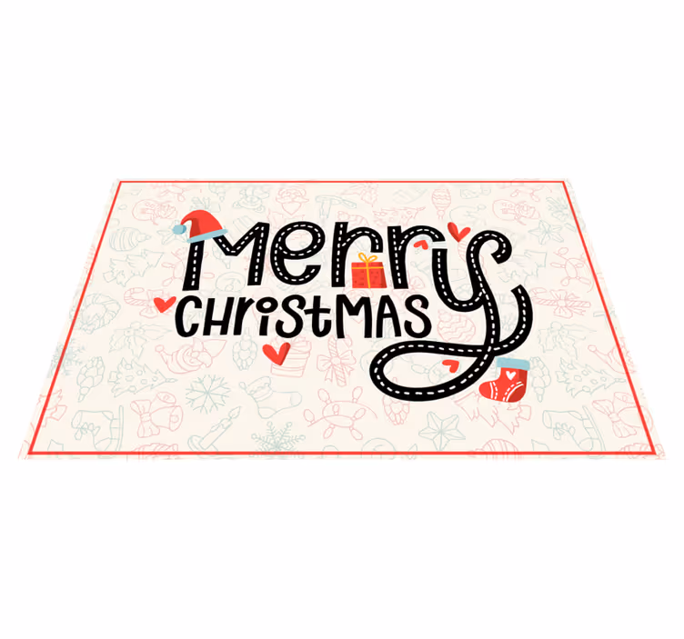Tovaglietta personalizzata natale messaggio di buon natale - TenStickers