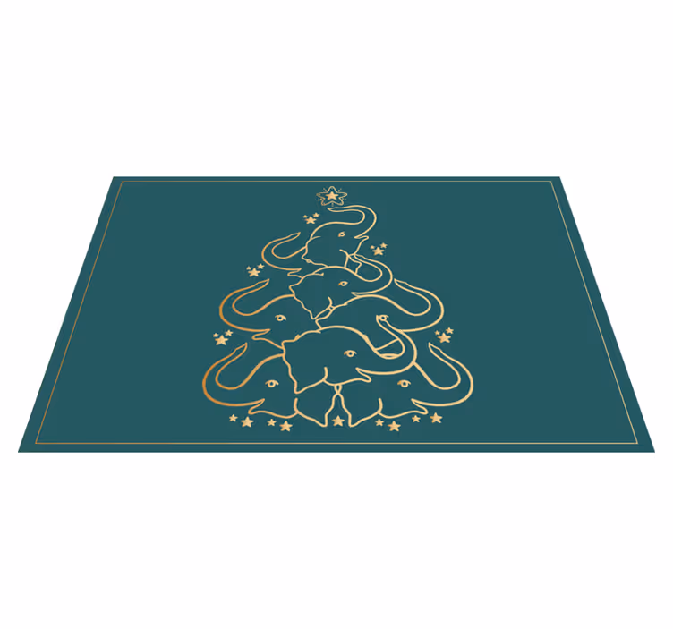 Tovaglietta personalizzata Natale Albero di natale elefante - TenStickers