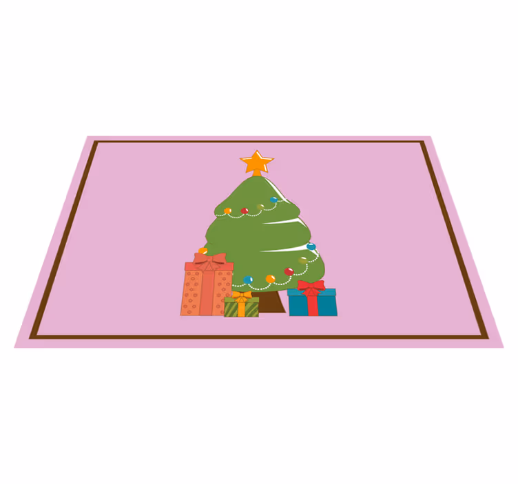 Tovaglietta personalizzata natale albero di natale colorato - TenStickers