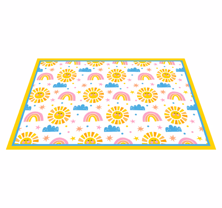 Tovaglietta americana infantile motivo arcobaleno solare - TenStickers