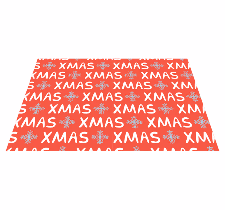 Tovaglietta personalizzata natale motivo festivo rosso - TenStickers