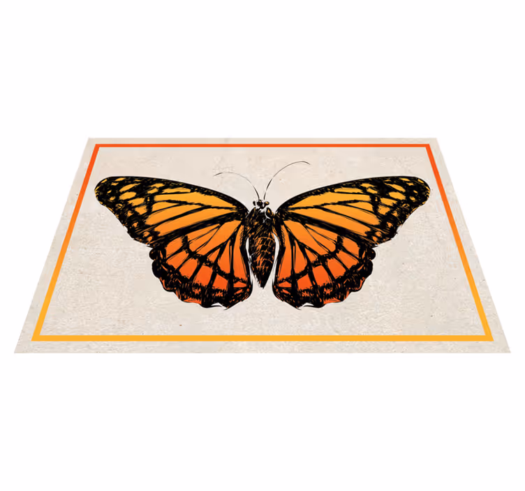 Tovaglietta americana originale farfalla monarca arancione - TenStickers