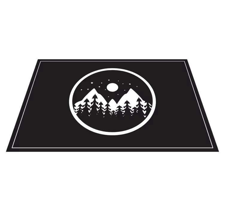 Tovaglietta americana moderna paesaggio montano circolare - TenStickers