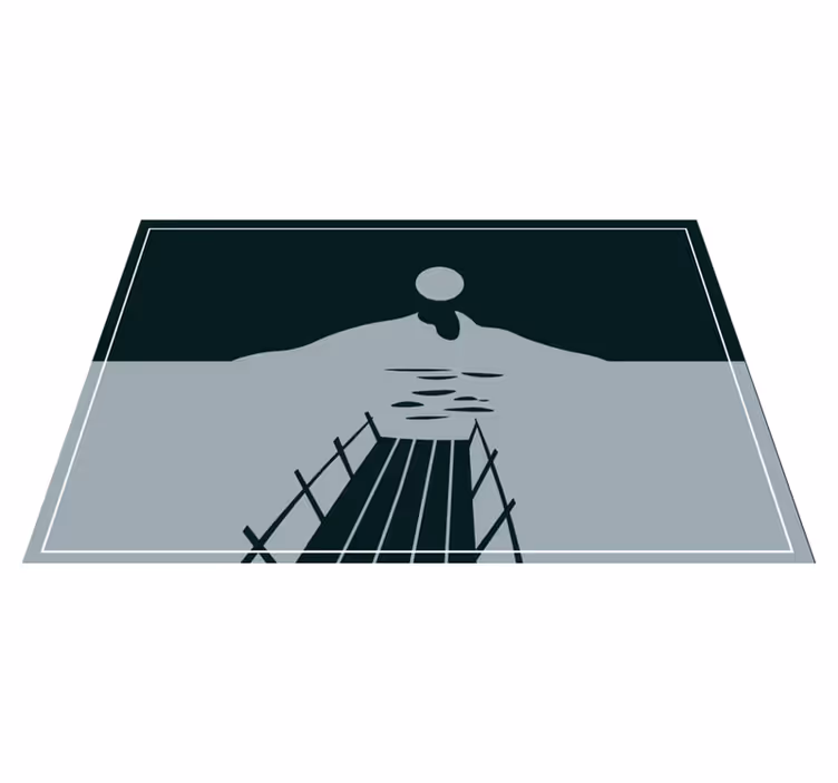 Tovaglietta americana moderna ponte sull'acqua - TenStickers