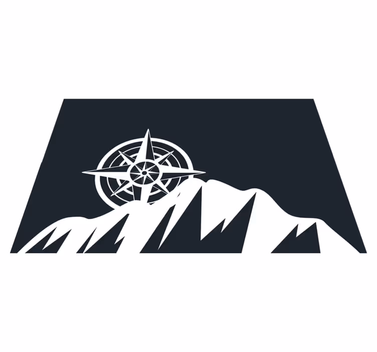 Tovaglietta americana frase design bussola montagna - TenStickers