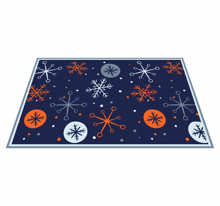 Tovaglietta personalizzata natale motivi di fiocchi di neve - TenStickers