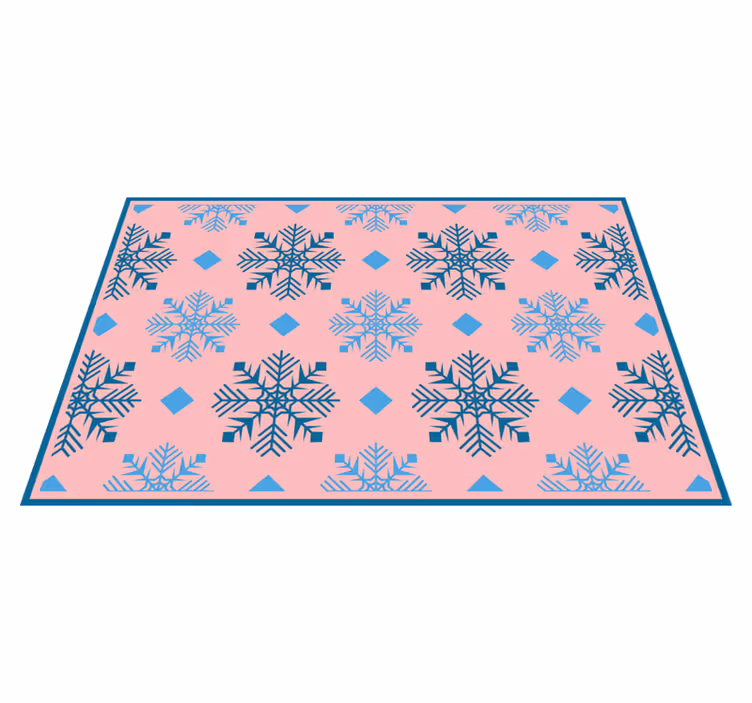 Tovaglietta personalizzata natale con motivo fiocchi di neve - TenStickers